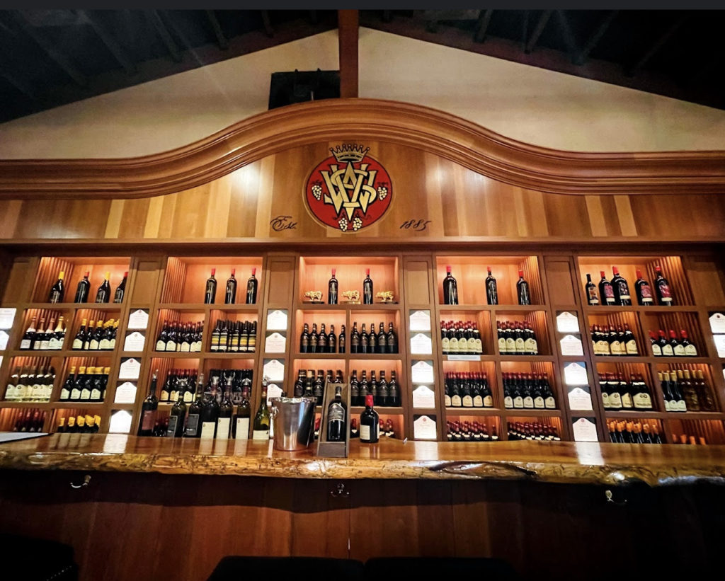 Wine Shelf at V. Sattui Winery