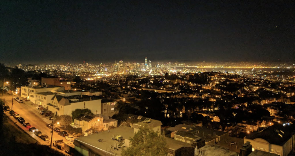 Twin Peaks View at Night